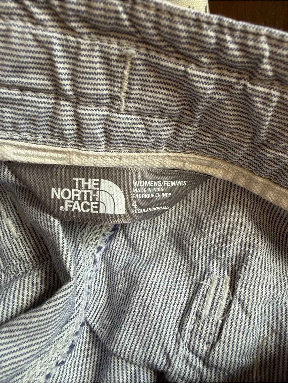 North Face Gray Pinstripe Casual Shorts
